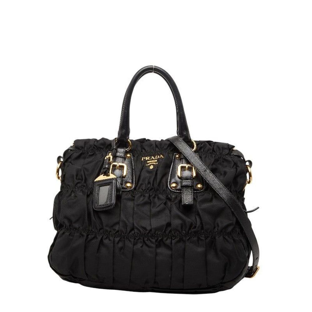 Prada Gather Logo Tote Bag